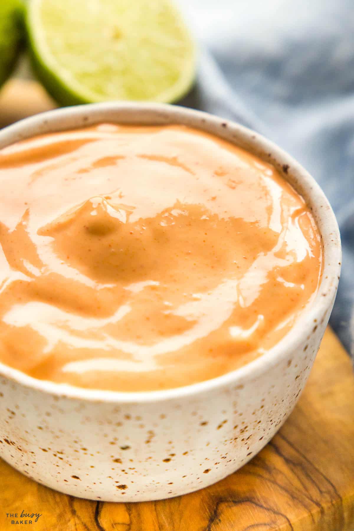 closeup image: spicy mayo