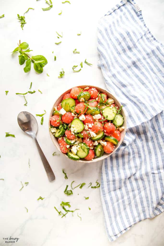 Watermelon Salad - The Busy Baker