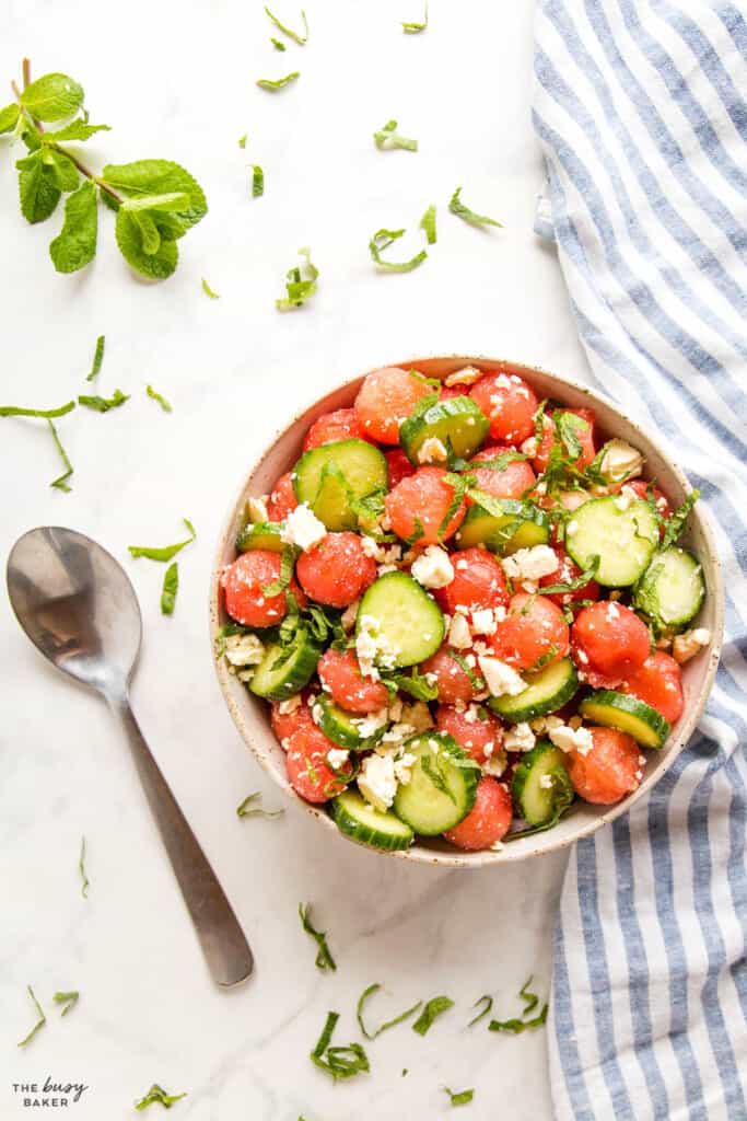 Watermelon Salad - The Busy Baker