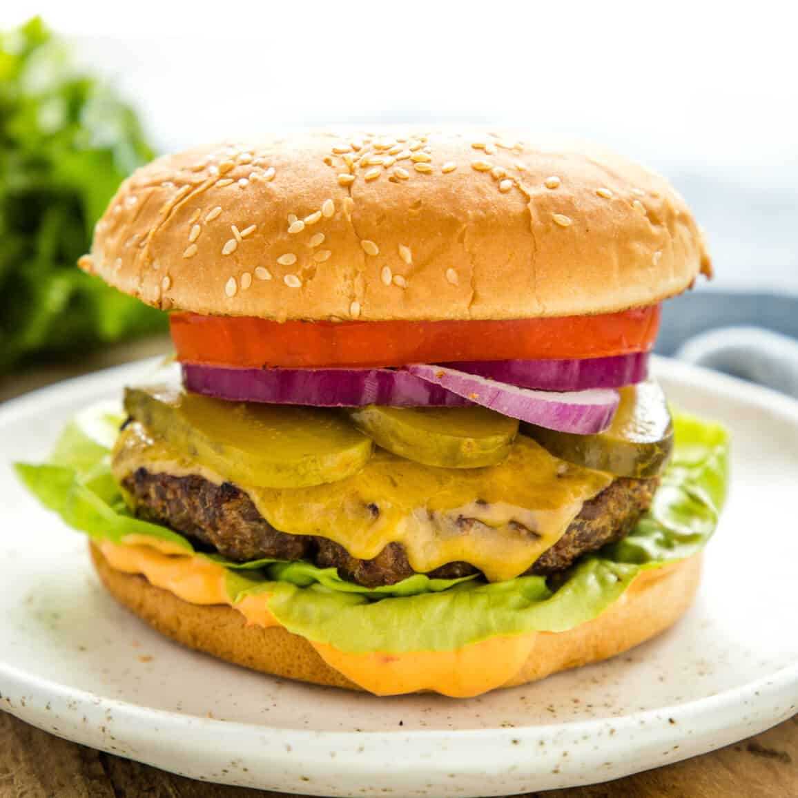 Air Fryer Burgers - The Busy Baker