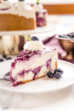 No Bake Blueberry Cheesecake - The Busy Baker