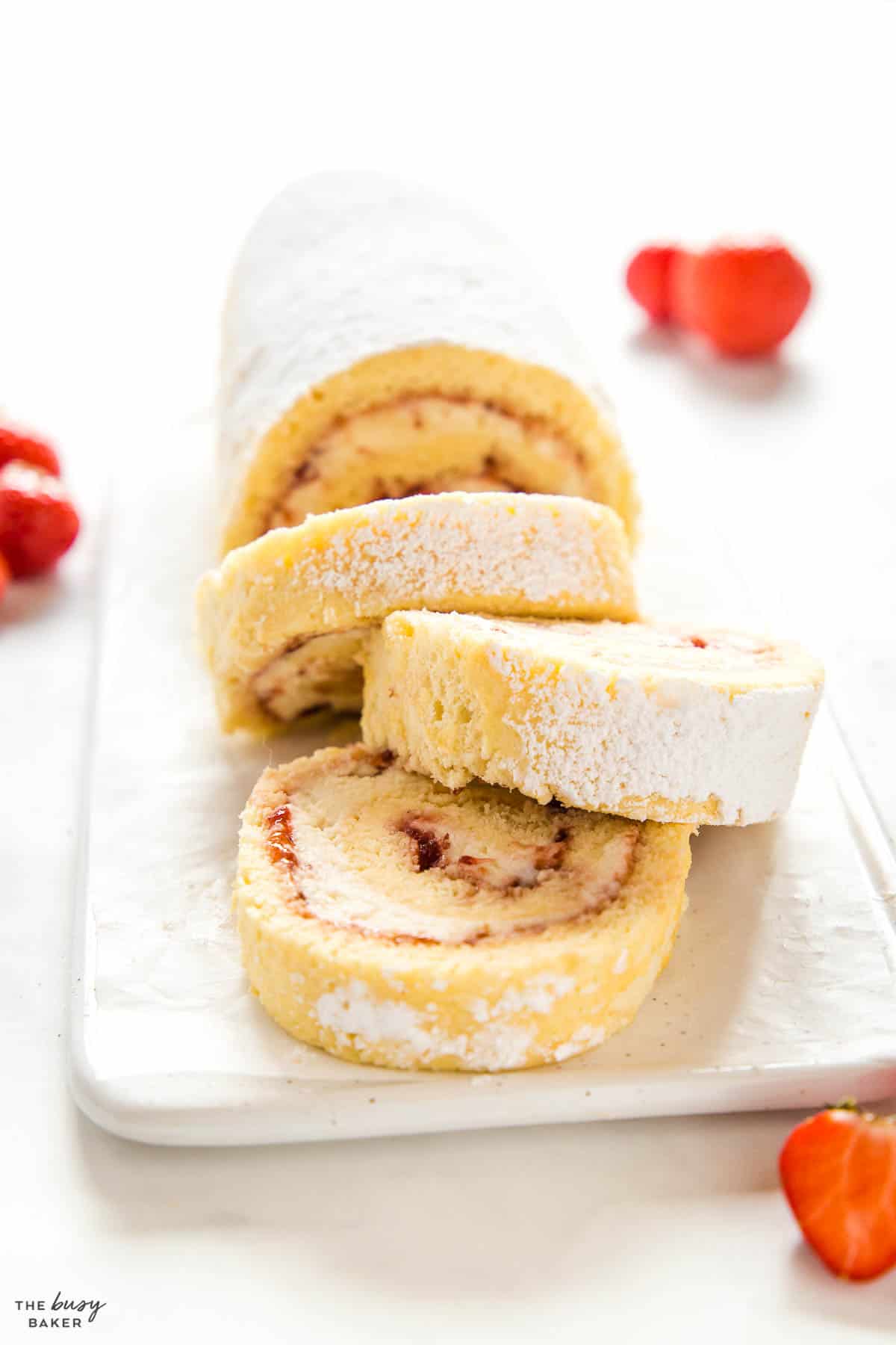 Bakery Swiss Roll Cake Recipe - Drive Me Hungry