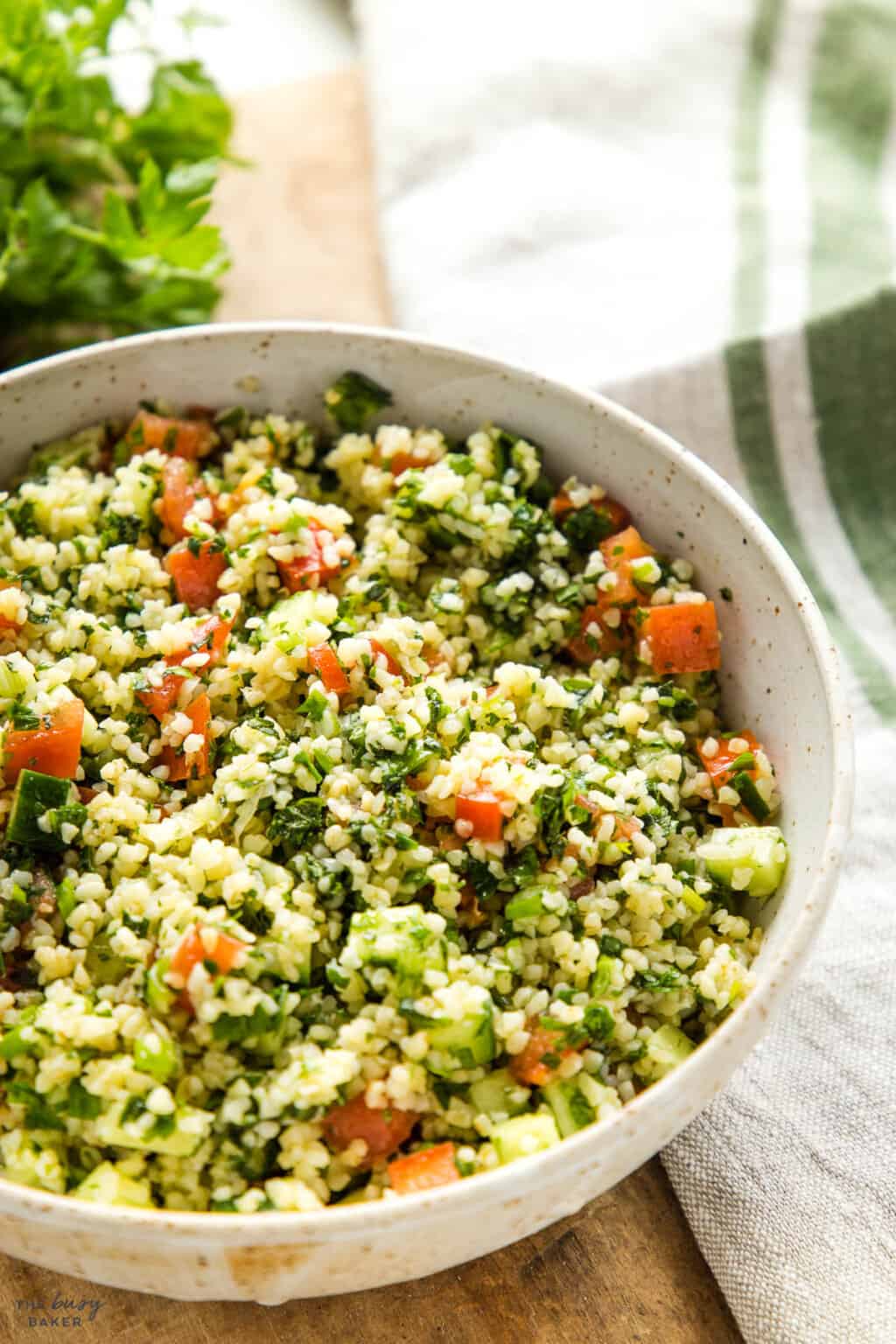 Tabbouleh Salad (Tabouli) - The Busy Baker