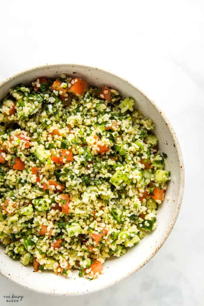 Tabbouleh Salad (Tabouli) - The Busy Baker