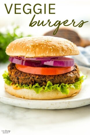 Veggie Burgers The Busy Baker   Veggie Burgers Title 311x467 