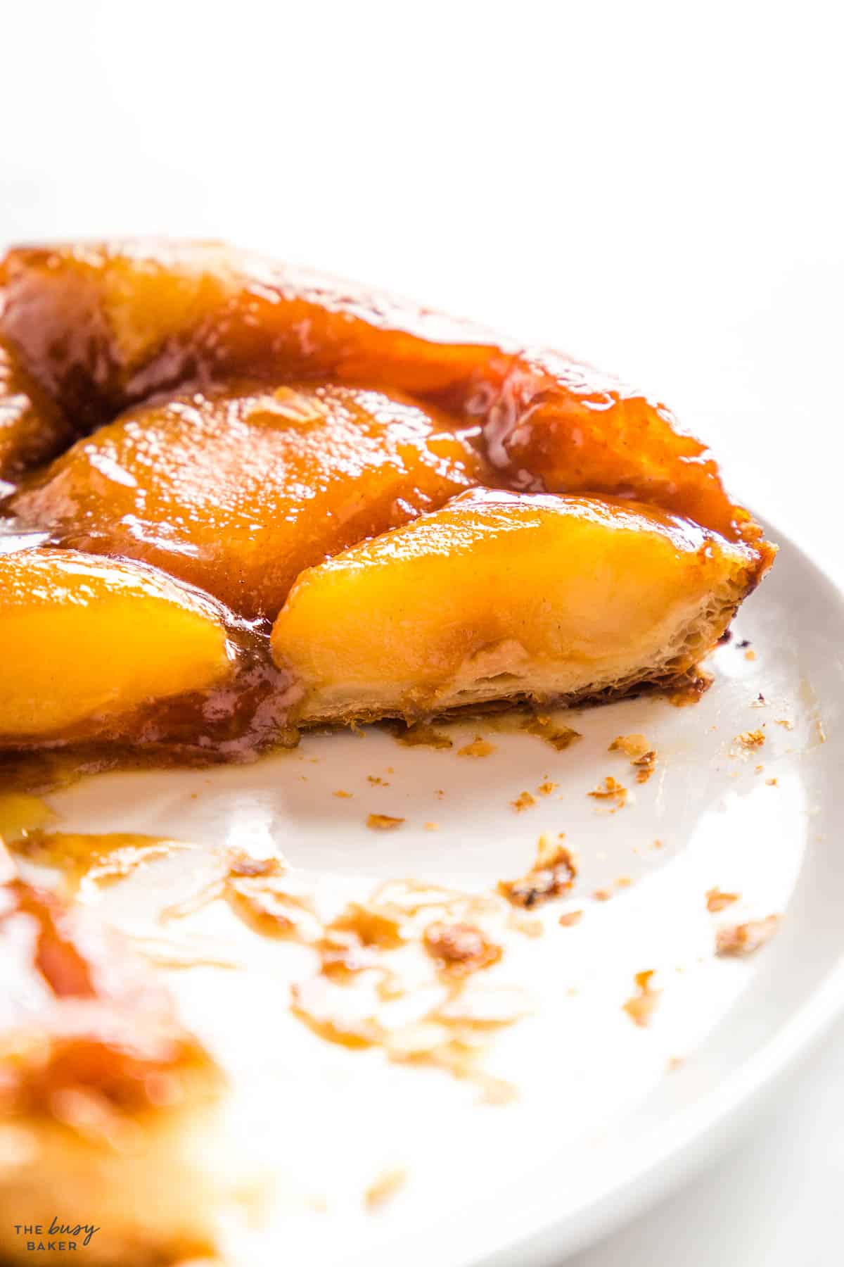 tarte tatin with flaky crust and caramelized apples