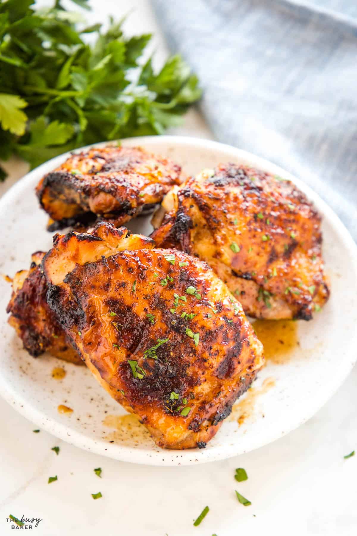 plate of chicken thighs