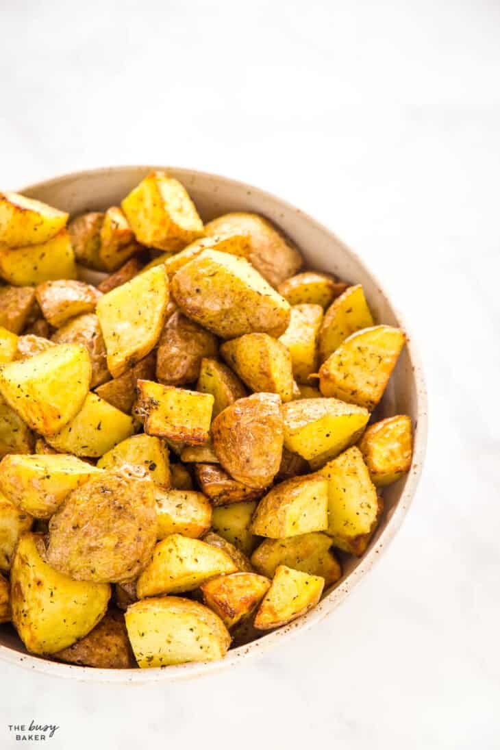 Air Fryer Roasted Potatoes - The Busy Baker