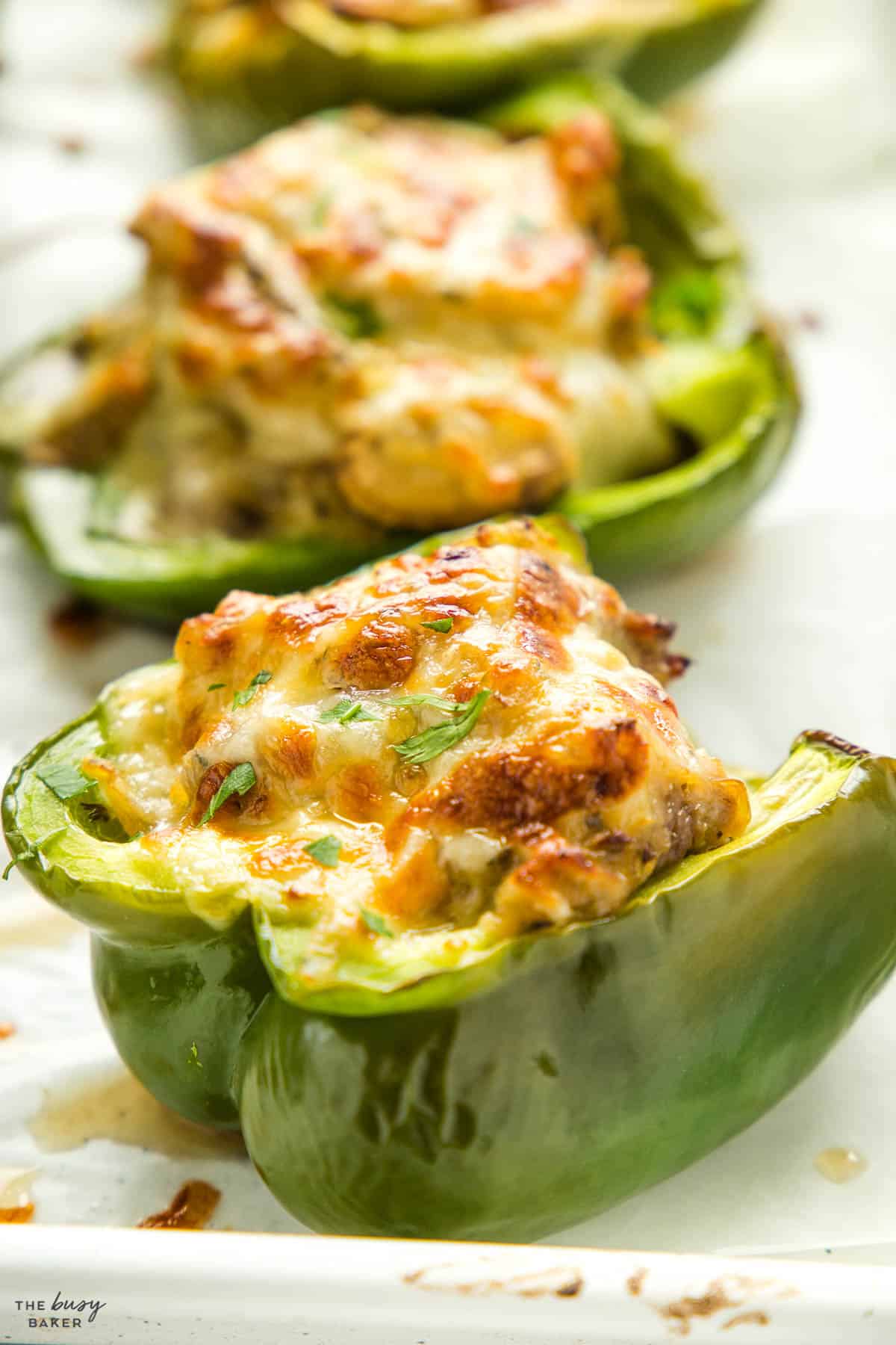 closeup image: stuffed peppers