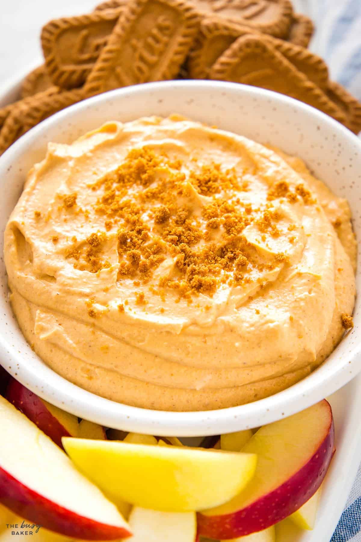 pumpkin dip in a bowl