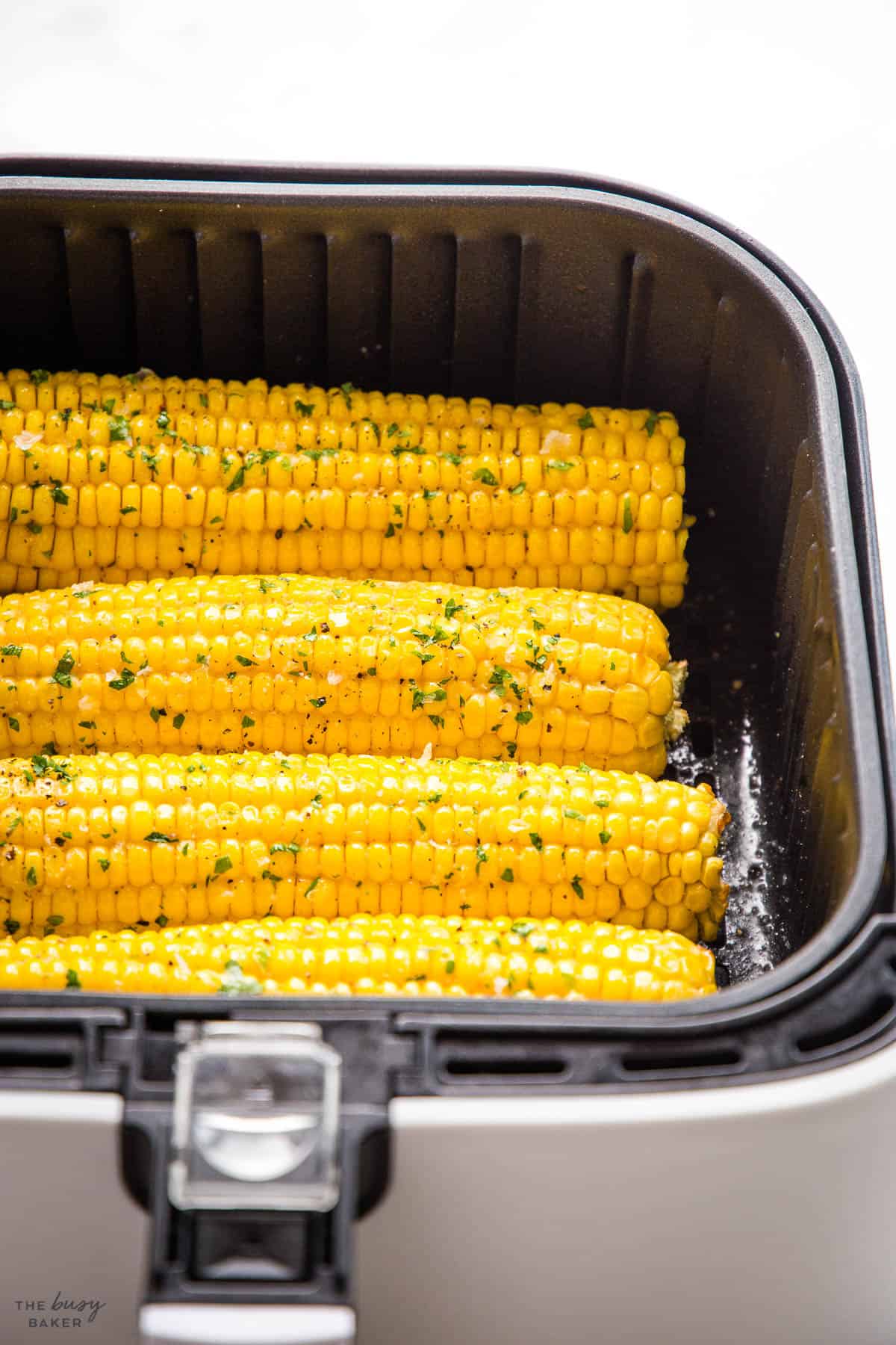 cobs of corn in the air fryer