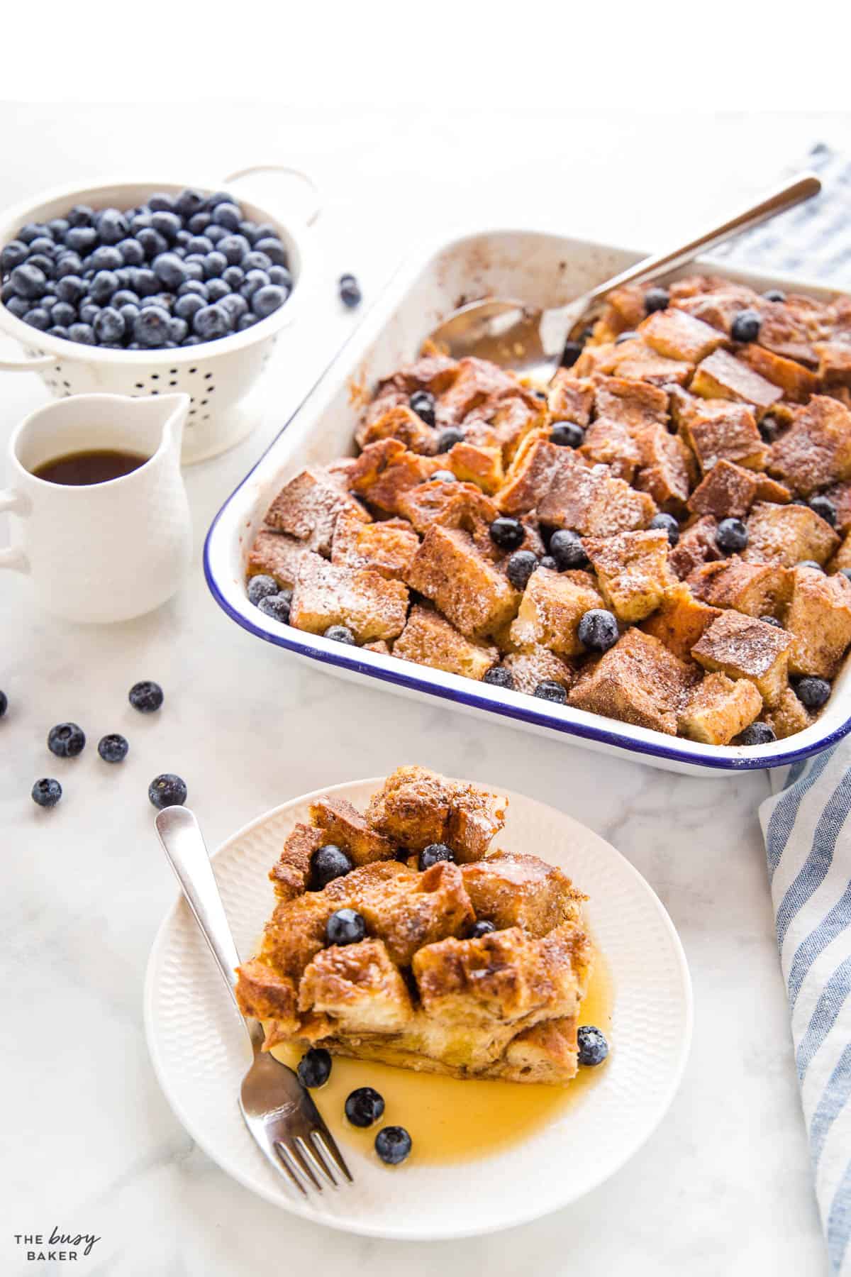 breakfast bake recipe with maple syrup and blueberries