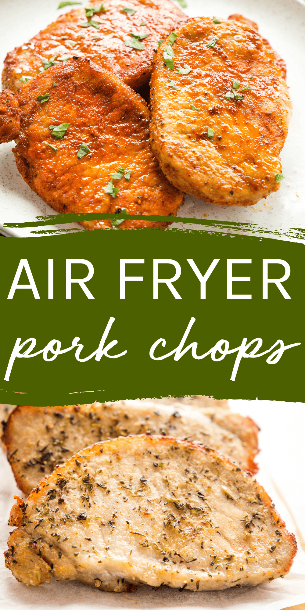 This Air Fryer Pork Chops recipe is a quick and easy main dish that's ready in under 20 minutes! Follow our ultimate guide to cooking pork chops in the air fryer! Recipe from thebusybaker.ca! #airfryerporkchops #airfryer #porkchops #pork #airfryerpork #porkrecipe #porkchoprecipe #20minutemeal #mealidea #mealprep via @busybakerblog