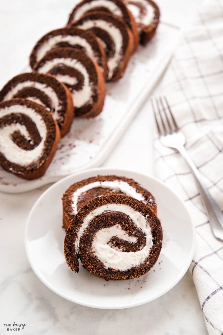 Chocolate Swiss Roll - The Busy Baker