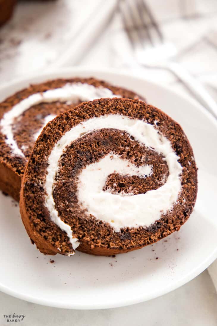 Chocolate Swiss Roll - The Busy Baker