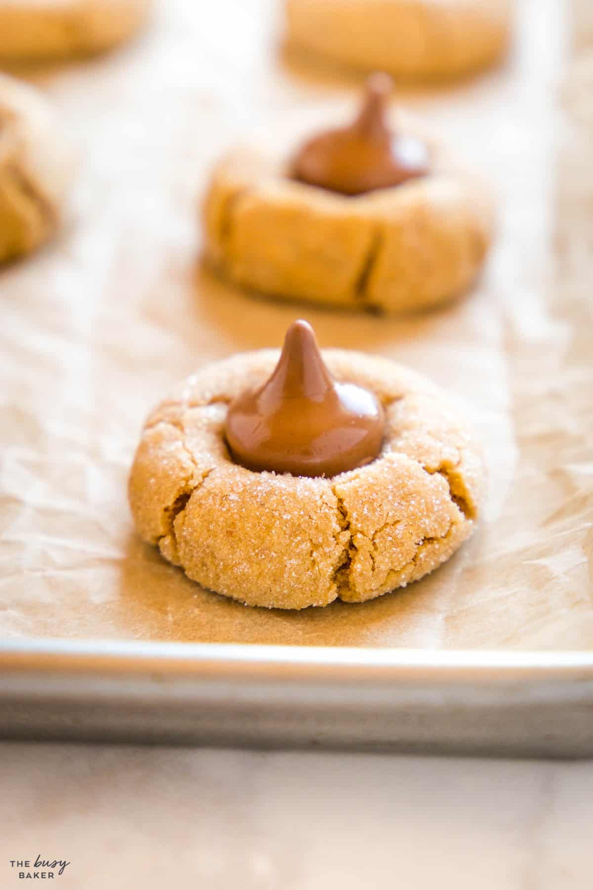 crinkle cookie with milk chocolate and peanut butter