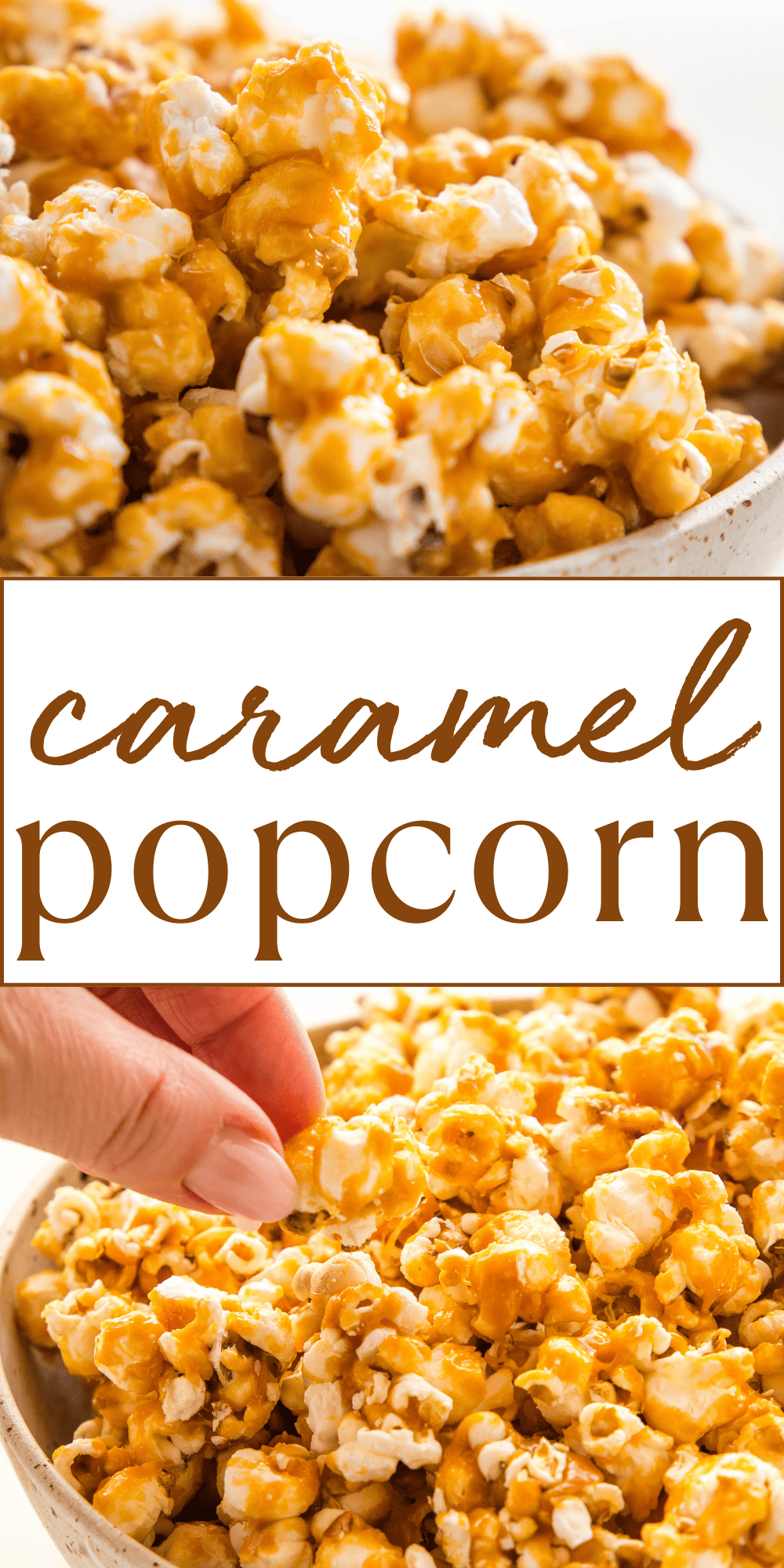 This Caramel Popcorn recipe is the perfect sweet treat that's easy to make in one pan. The BEST easy caramel corn recipe made with basic ingredients in 15 minutes or less! Recipe from thebusybaker.ca! #caramelpopcorn #easycaramelcorn #carmelcorn #caramelcorn #homemadepopcorn #ediblegift #christmaspopcorn #christmas #holidays #caramel #homemadecaramel #sweettreat #dessert #sweets via @busybakerblog