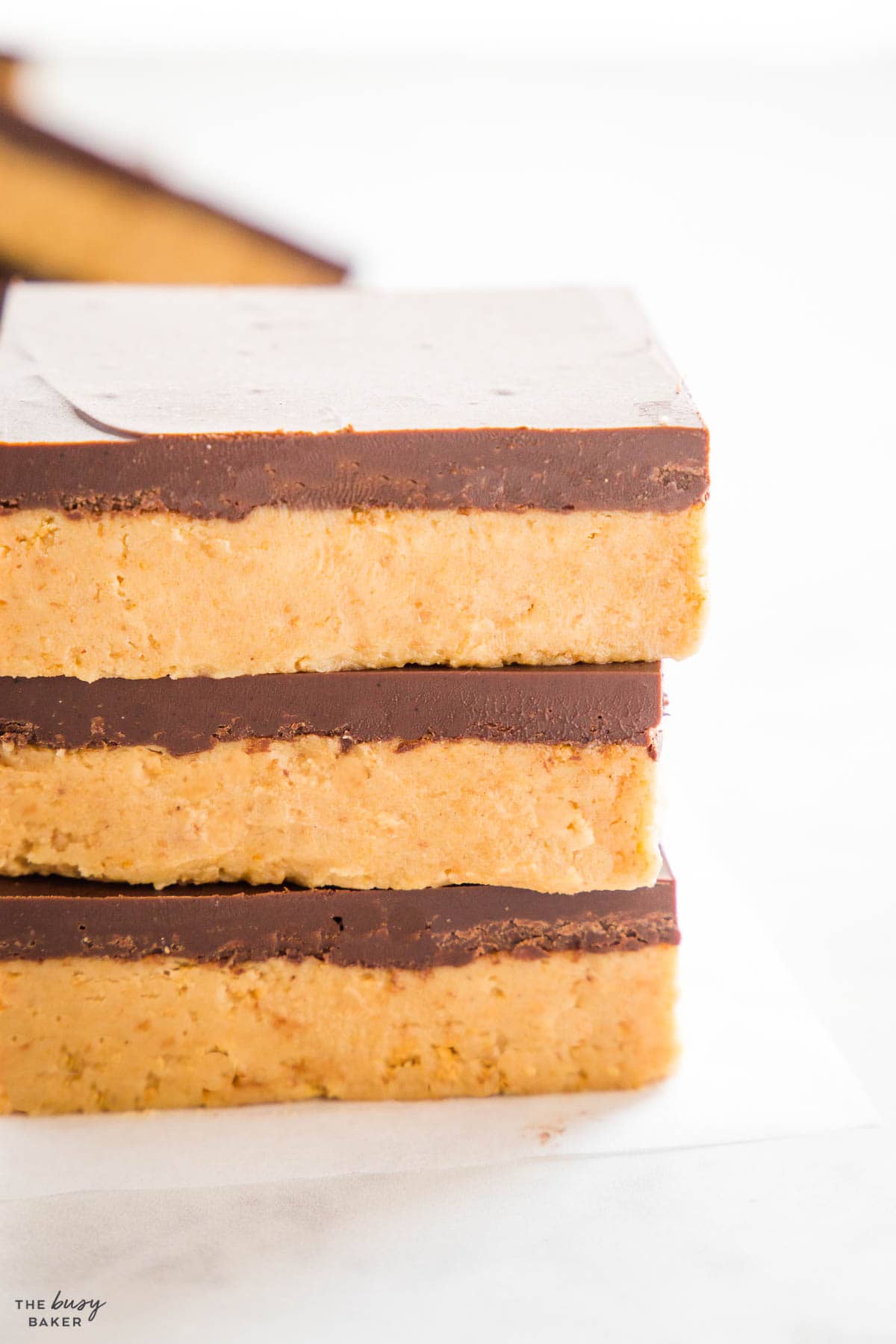 bars with creamy peanut butter filling and chocolate topping