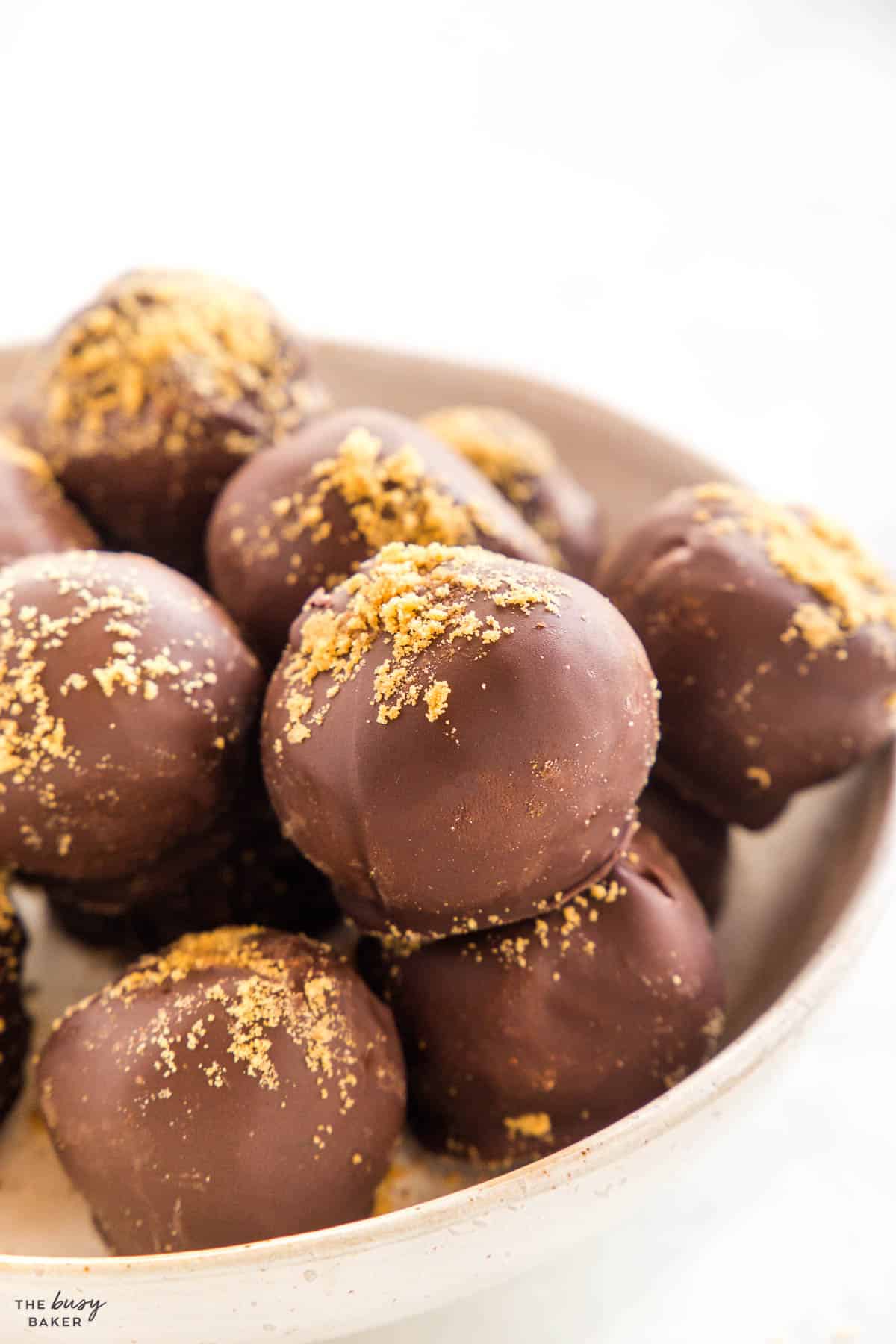 holiday truffles dipped in chocolate