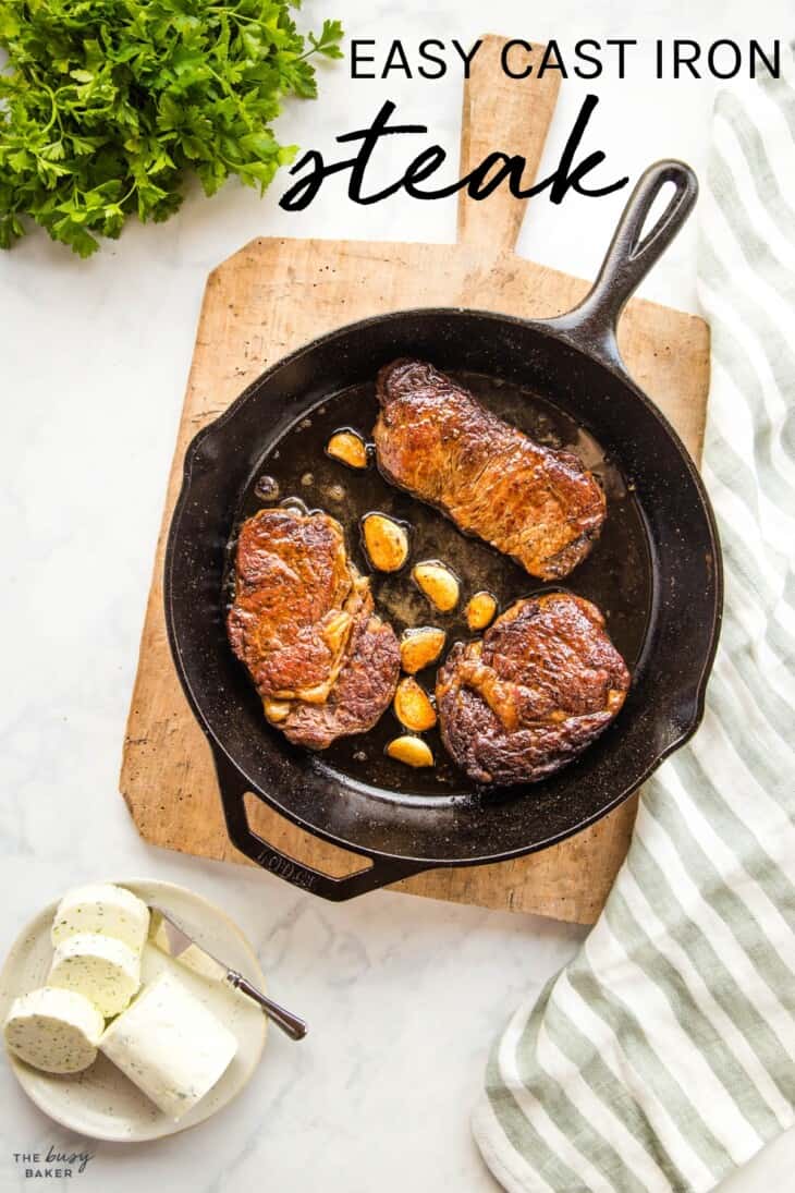 Cast Iron Steak The Busy Baker