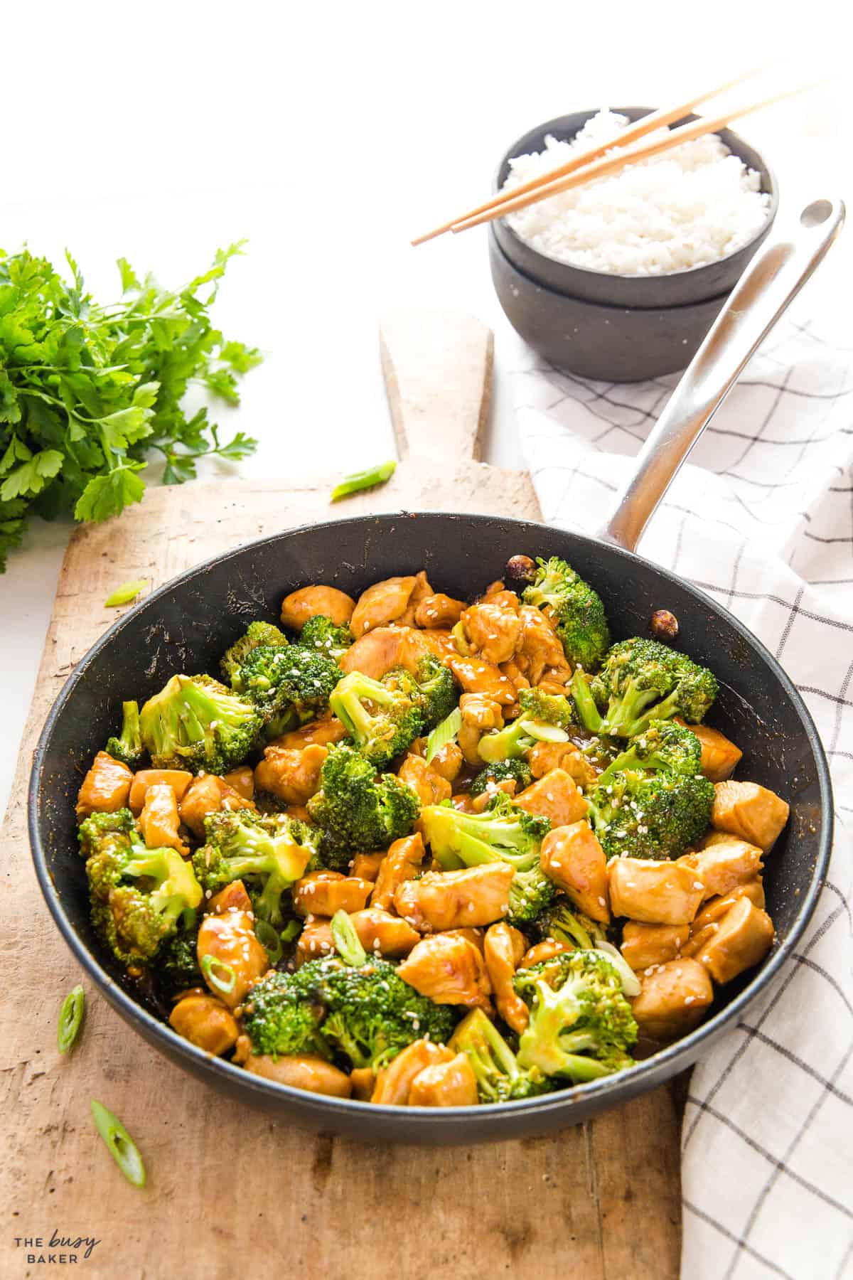 skillet with chinese chicken and broccoli stir fry recipe