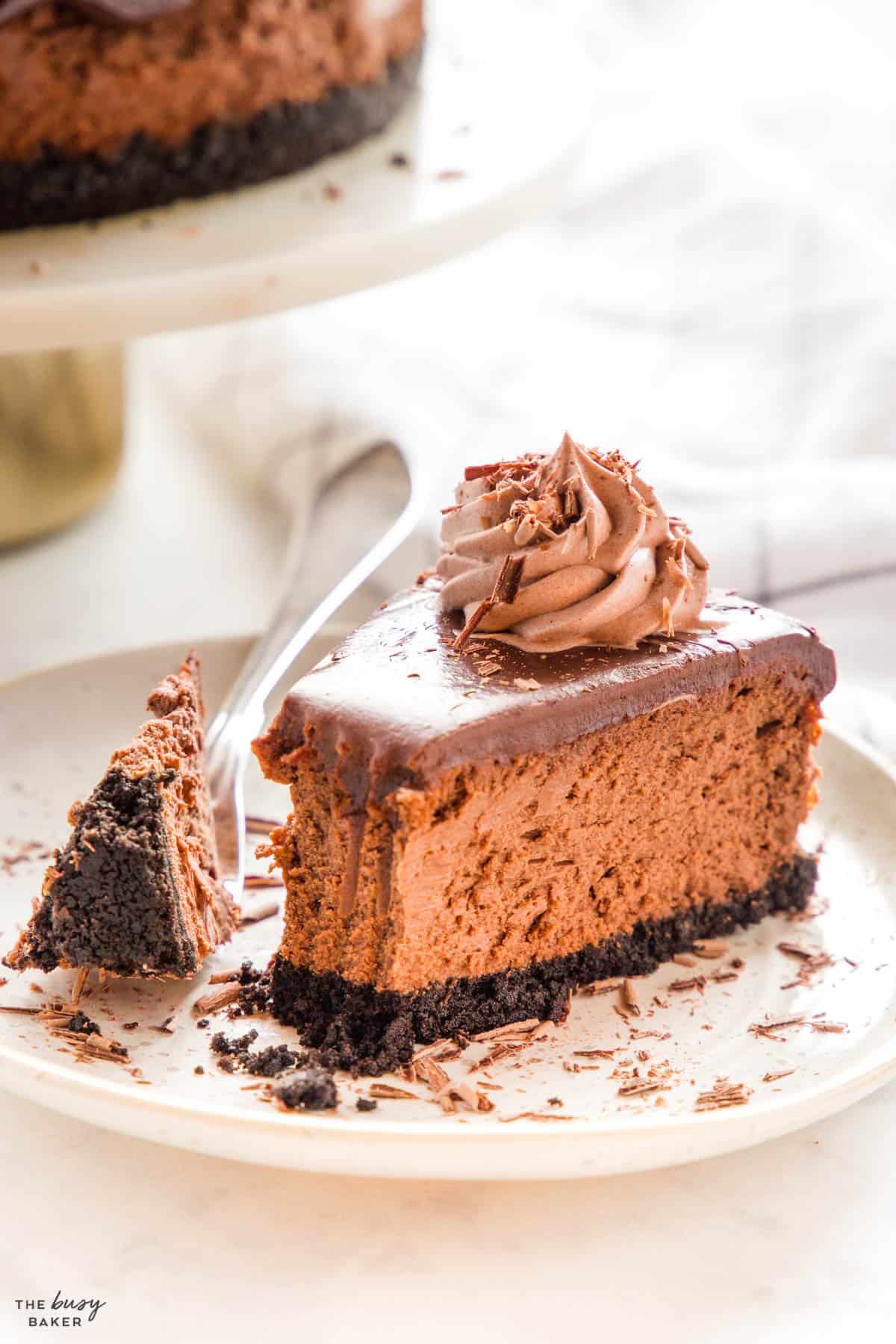 creamy chocolate cheesecake