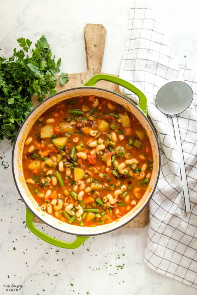 Minestrone Soup - The Busy Baker