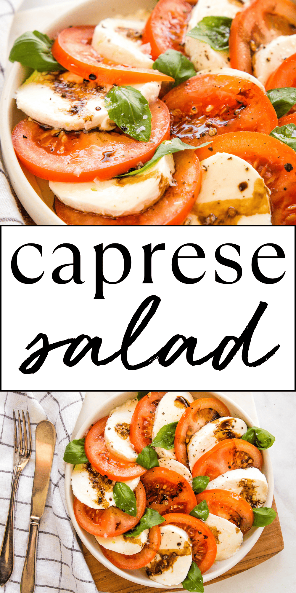 This Caprese Salad recipe is the ultimate guide for how to make Caprese Salad, the classic Italian appetizer made with fresh mozzarella, juicy tomatoes and fresh basil. An easy, healthy salad recipe for summer that's ready in minutes! Recipe from thebusybaker.ca! #capresesalad #capresesaladrecipe #easysaladrecipe #Italiansaladrecipe #italianrecipe #caprese #capri #healthysalad via @busybakerblog