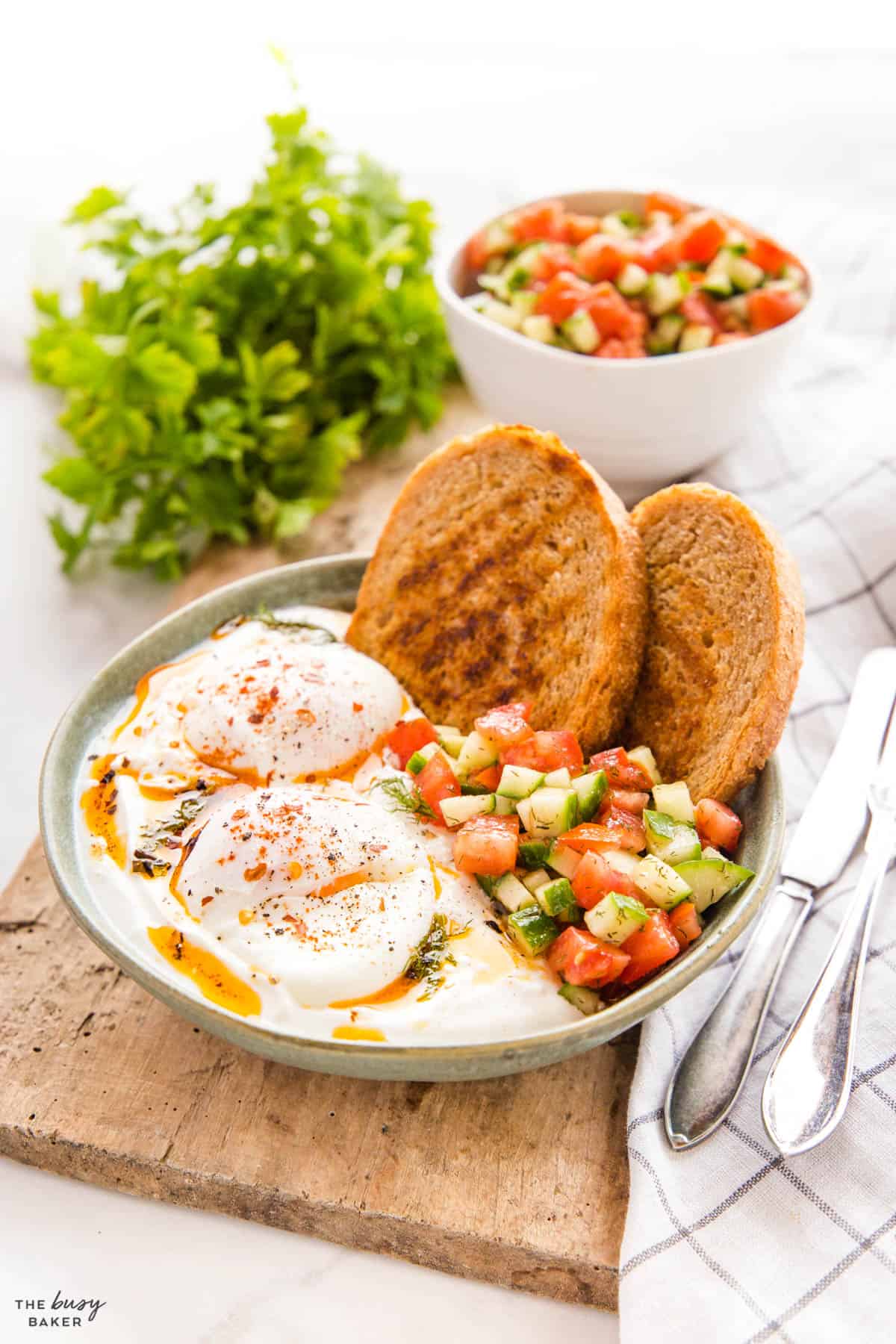 turkish eggs in a bowl