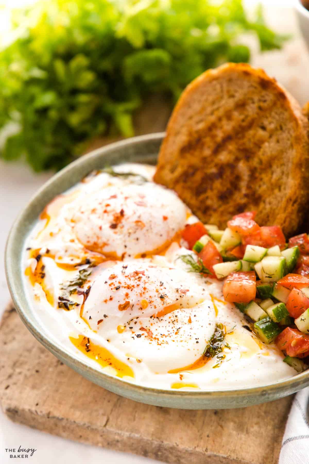 healthy mediterranean style breakfast bowl