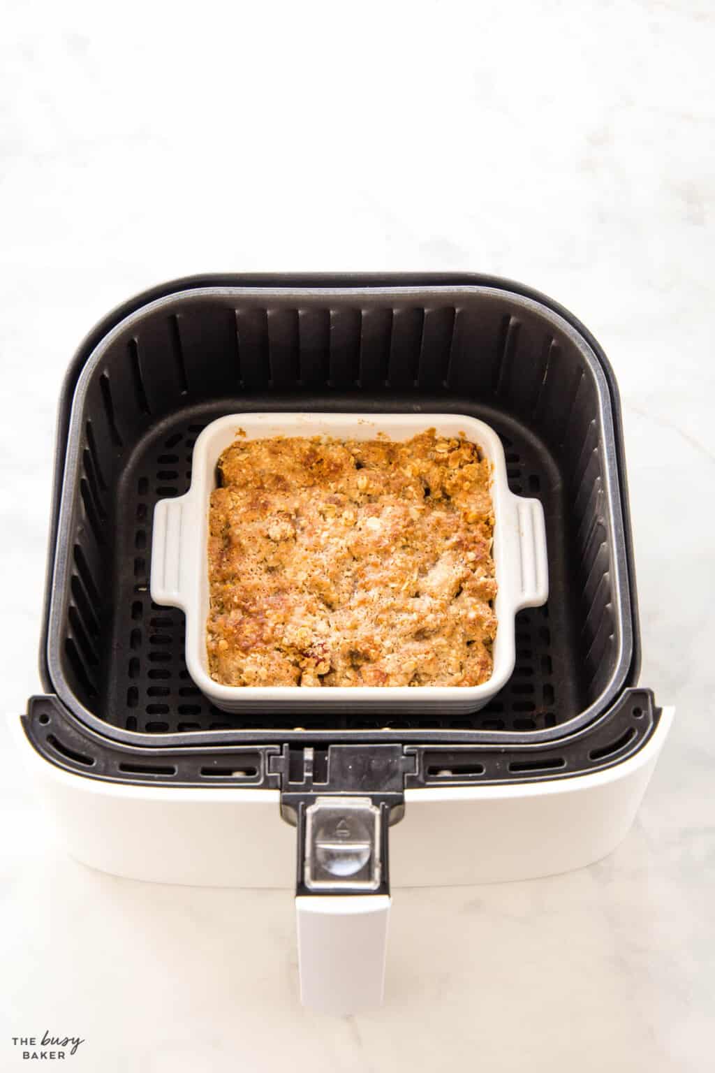 Air Fryer Apple Crisp - The Busy Baker