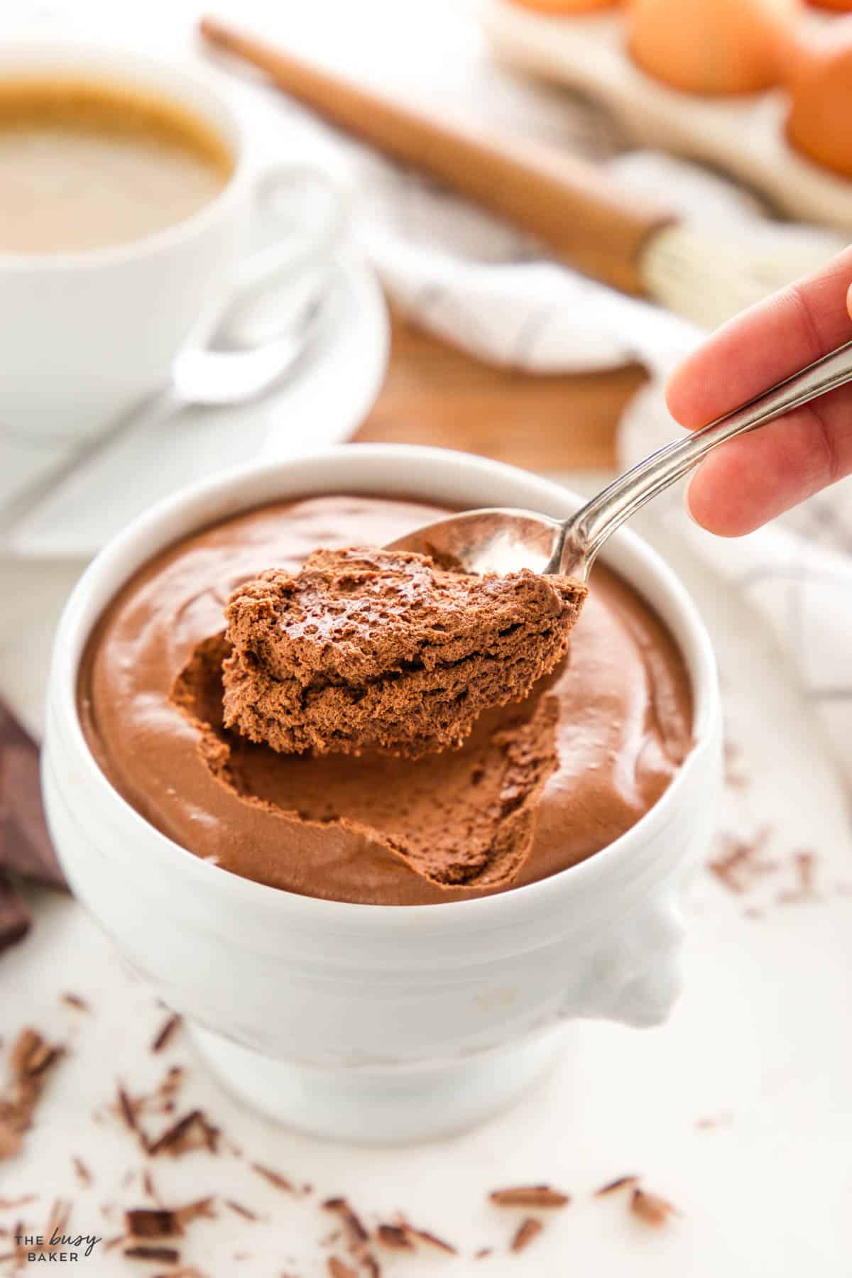 light and airy French mousse au chocolat