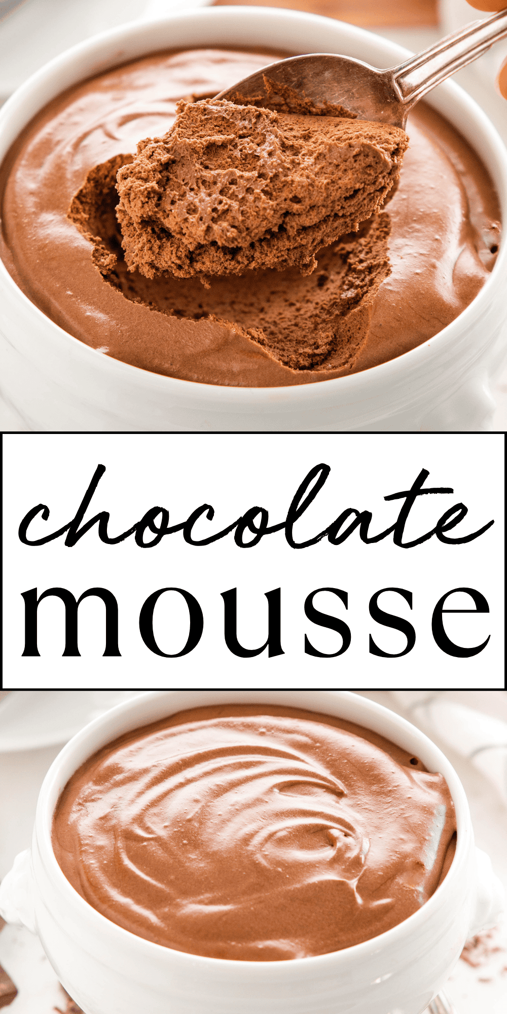 This Chocolate Mousse recipe is the BEST authentic French Mousse au Chocolat made with only 4 simple ingredients. A light & fluffy decadent dessert that's easy to make and ready in minutes. Recipe from thebusybaker.ca! #chocolatemousse #easychocolatemousse #chocolatemousserecipe #mousseauchocolat #chocolatemousserecipes #frenchcooking #frenchdessert #parisdessert #paris #easychocolatedessert #chocolaterecipe #mousserecipe via @busybakerblog