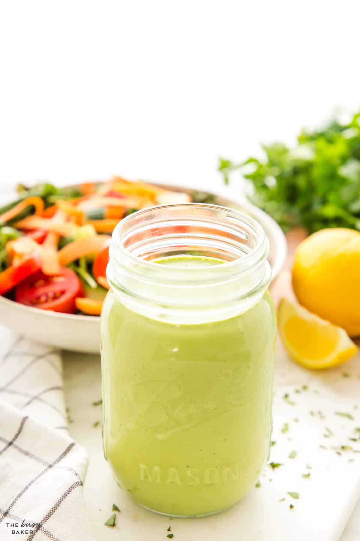 creamy salad dressing with herbs