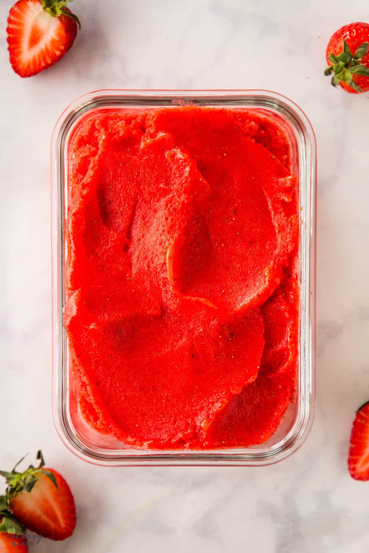 strawberry frozen dessert