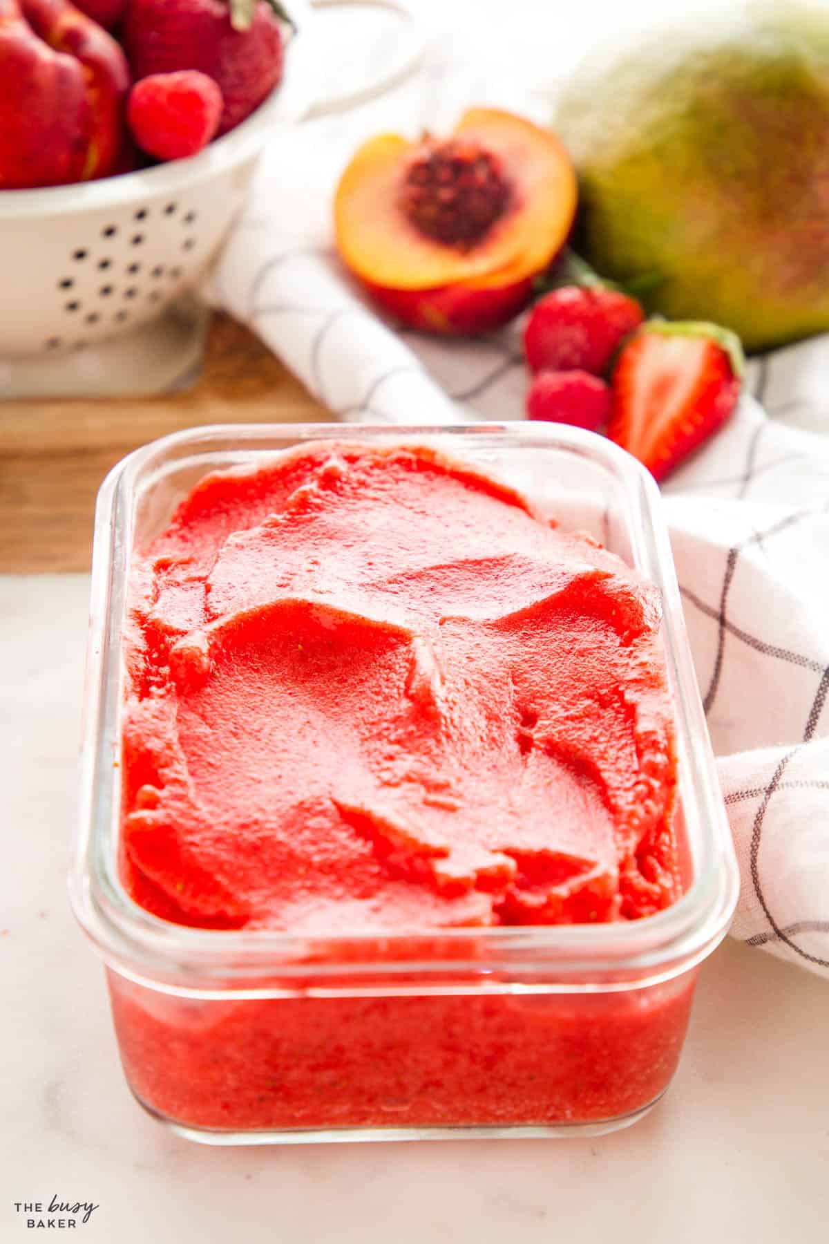 strawberry frozen dessert