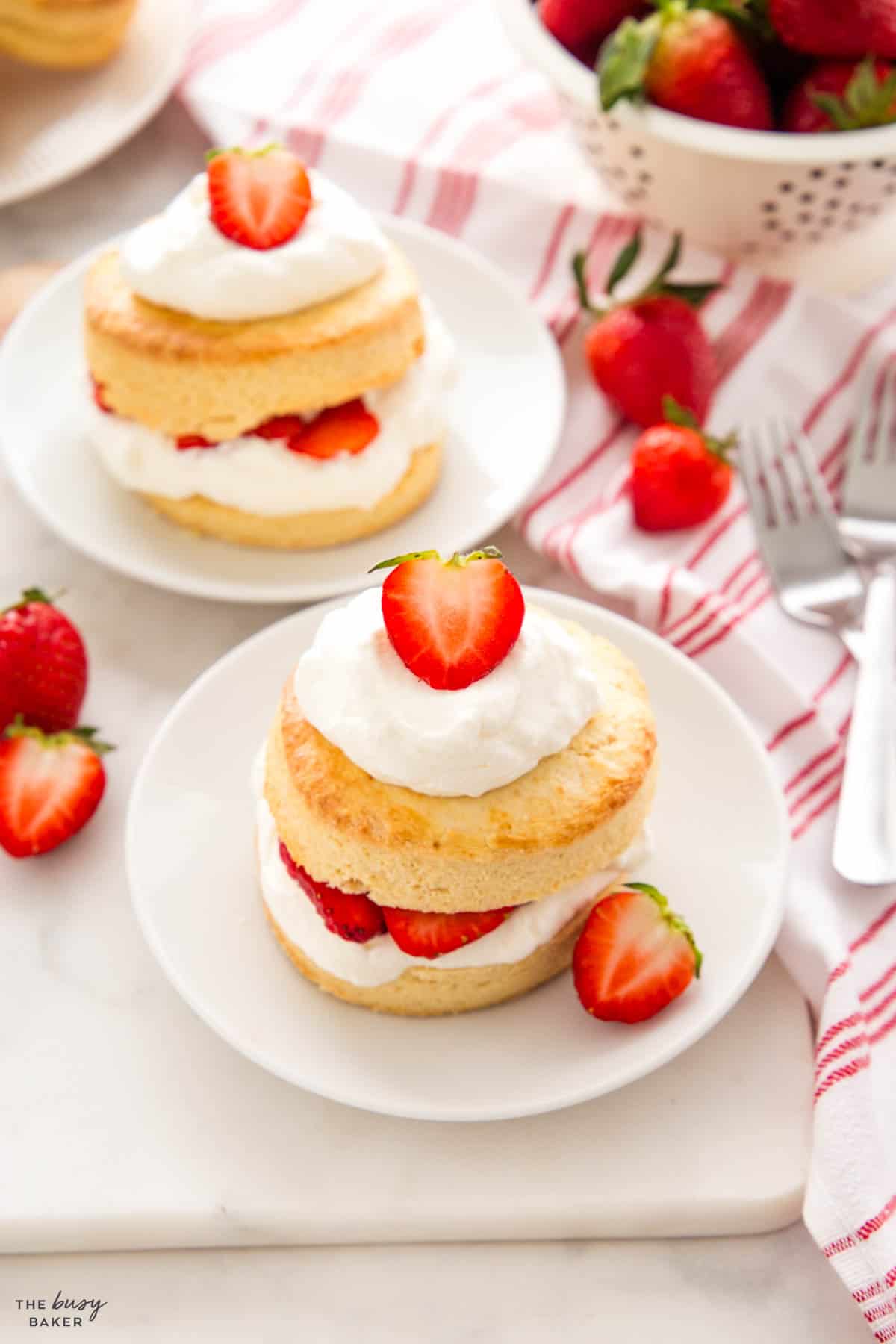 strawberry dessert with cream