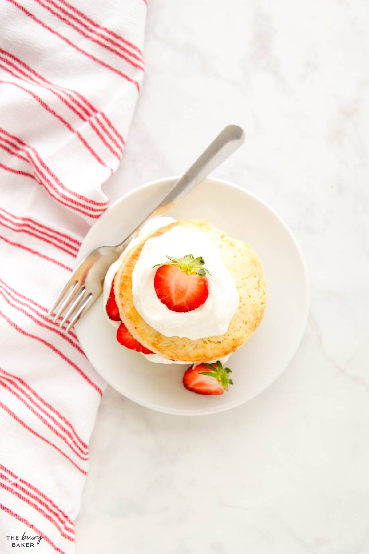 overhead image: strawberry shortcake recipe