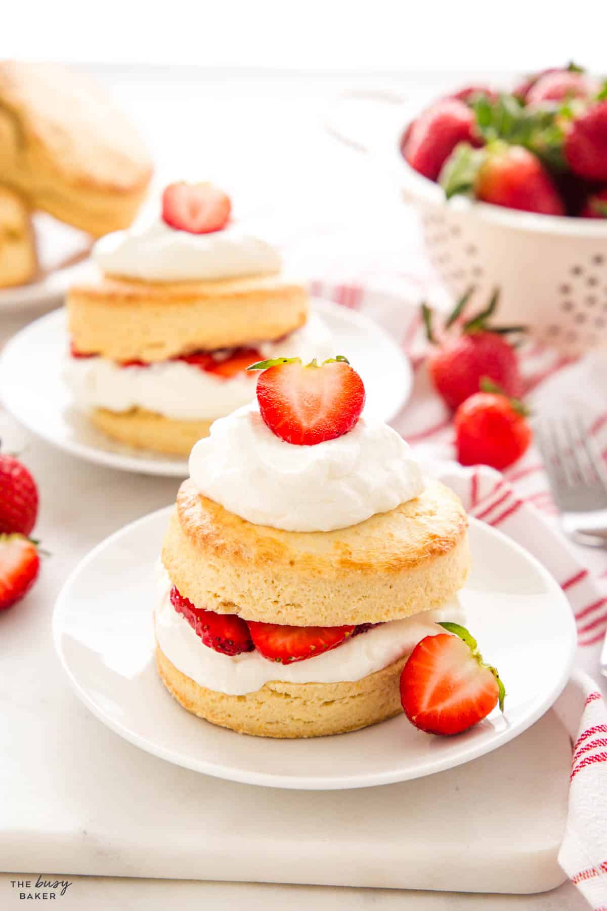 berries and cream with shortcake