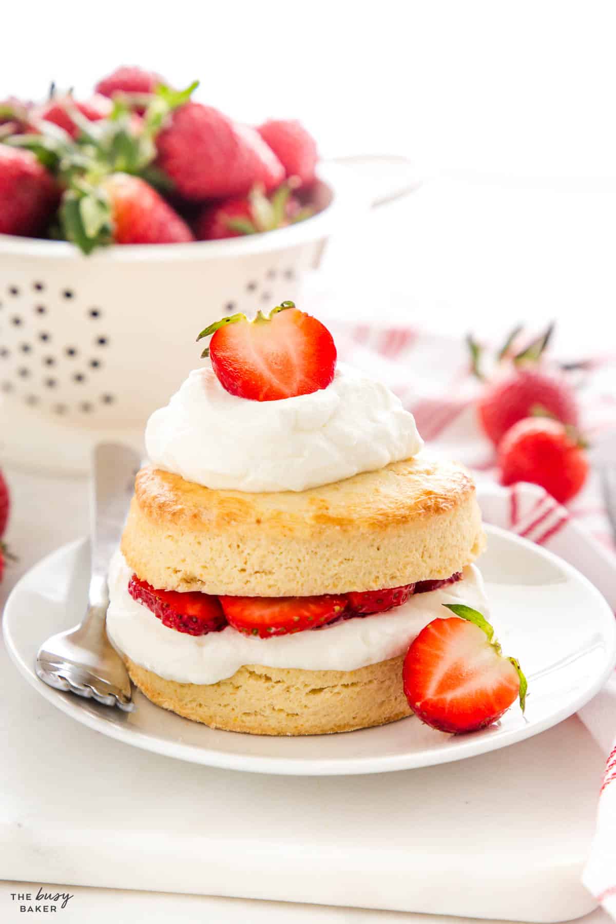 Soft flaky scone with berries and cream