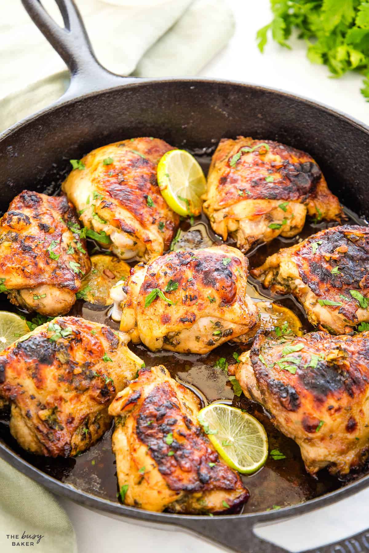 meat with fresh herbs and citrus