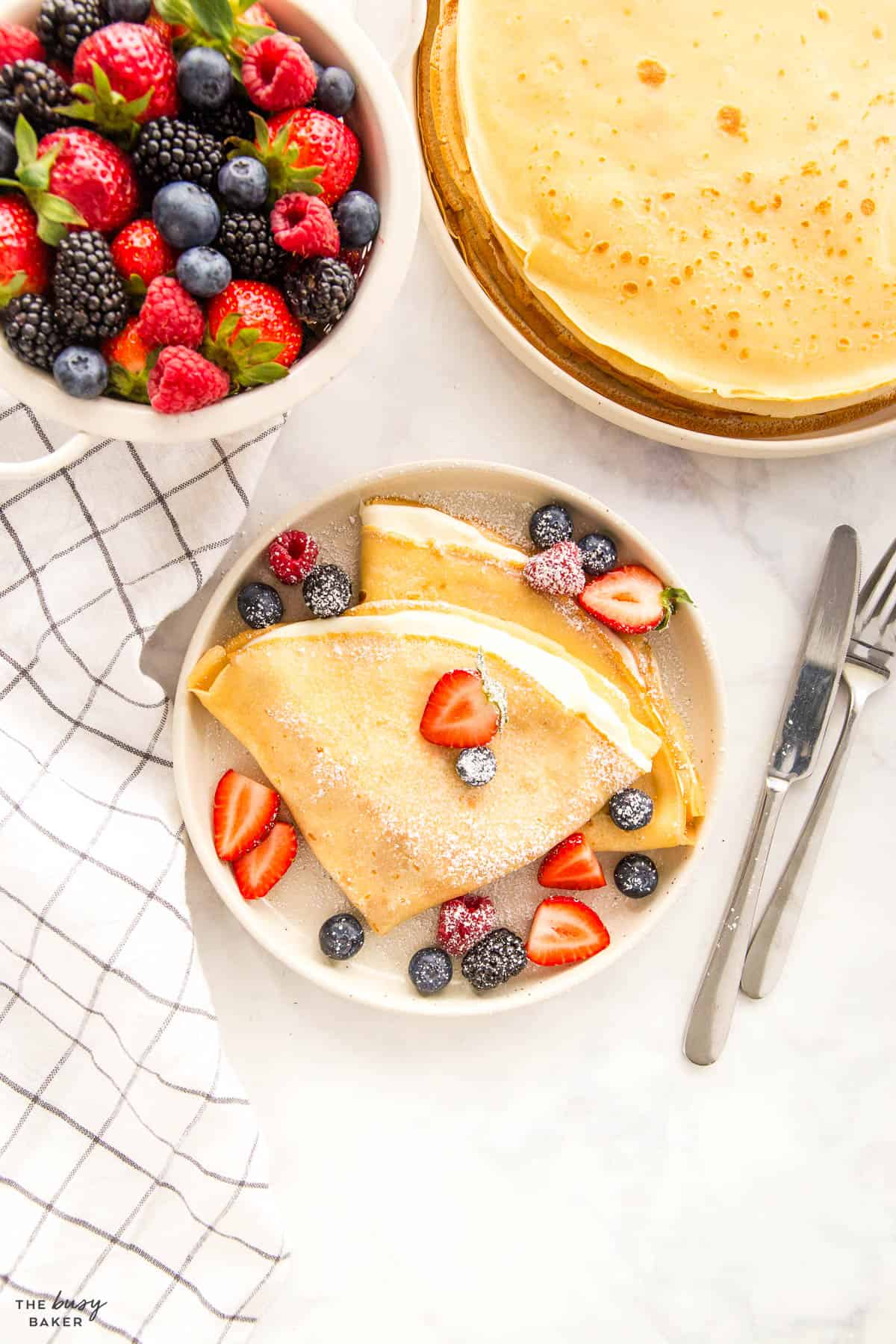 french crepe recipe with berries and cream cheese filling