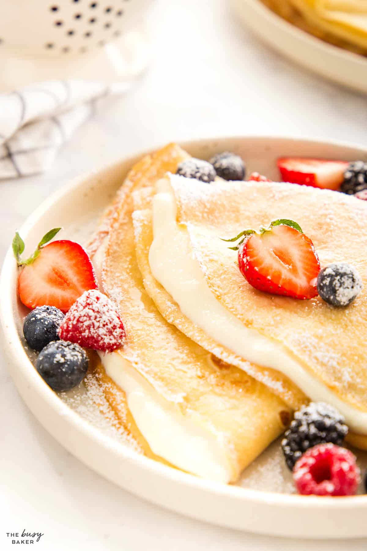 french crepes with berries