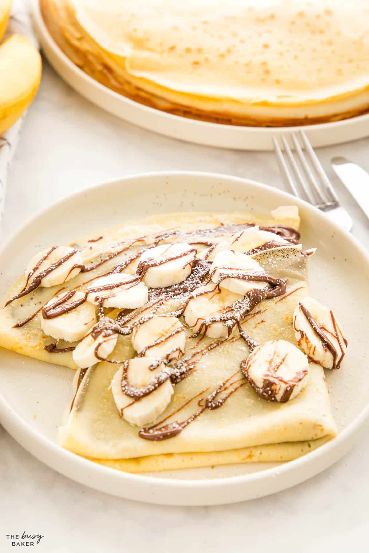 crepes with banana and nutella