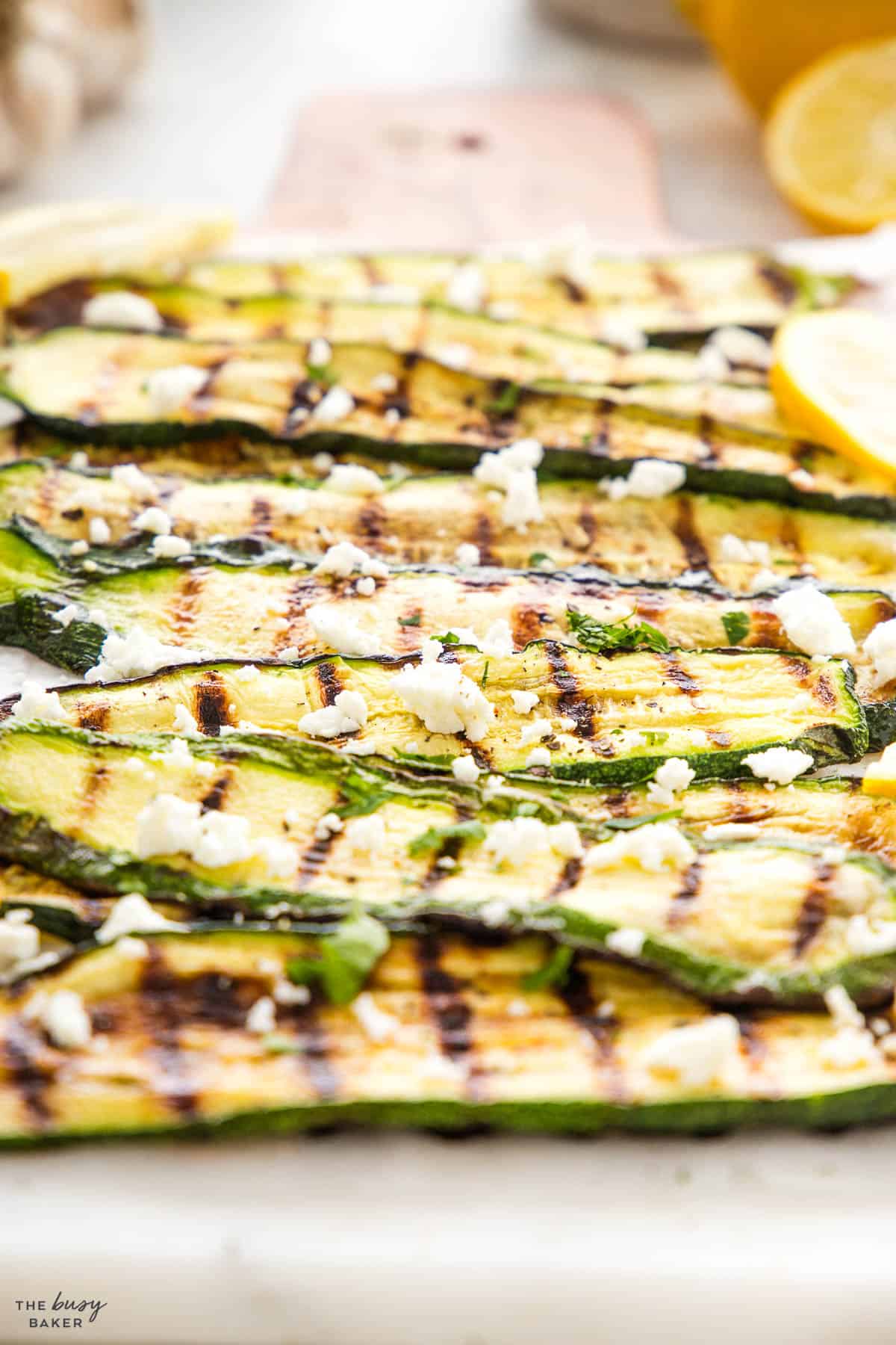 grilled zucchini with feta