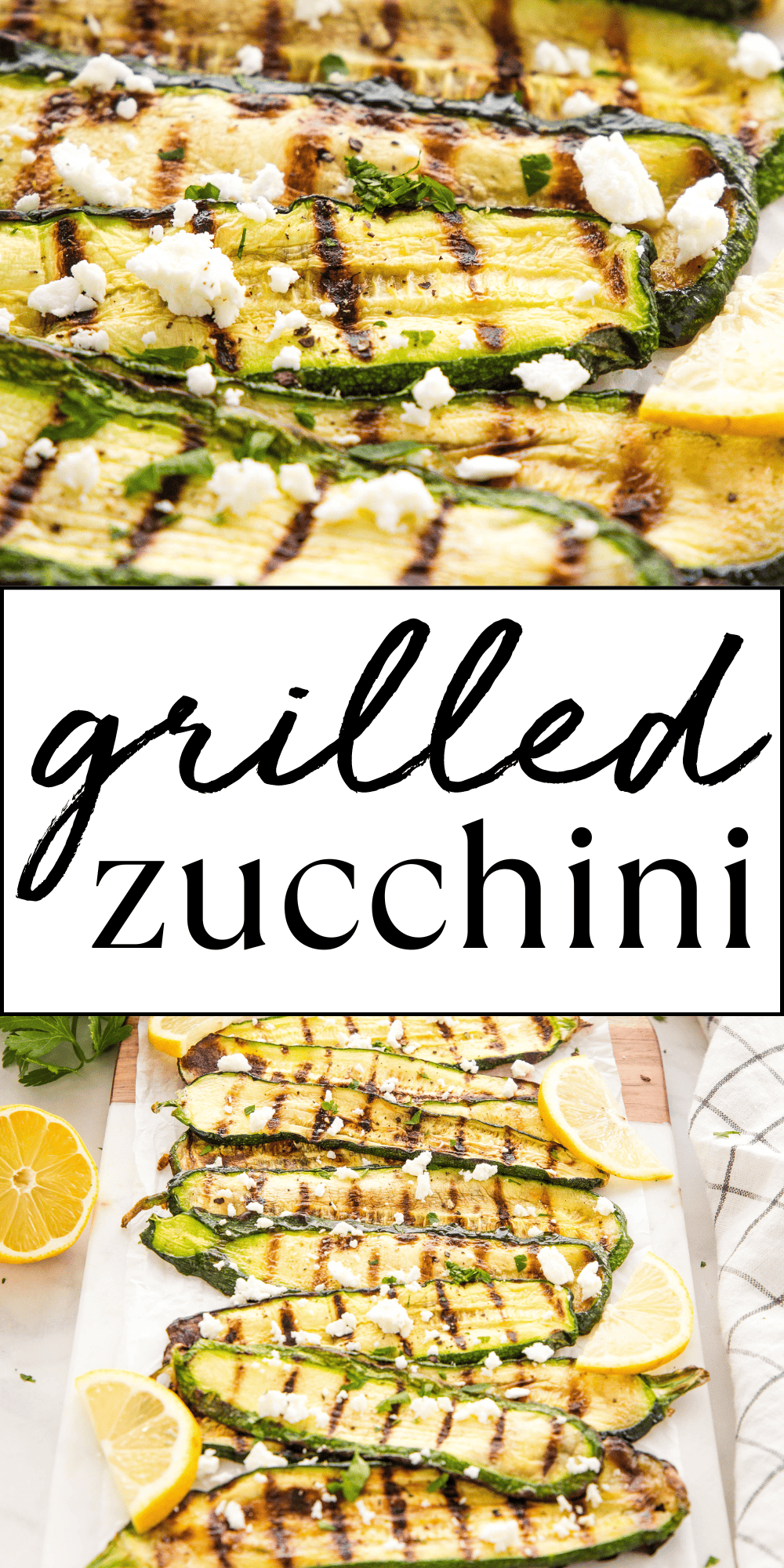 This Grilled Zucchini recipe is a delicious & healthy summer side dish. Learn how to grill zucchini with our easy tutorial & a secret trick! Recipe from thebusybaker.ca! #grilledzucchini #grilling #summer #sidedish #summersidedish #veggiesidedish #grilledveggies #grilledvegetables #zucchini via @busybakerblog