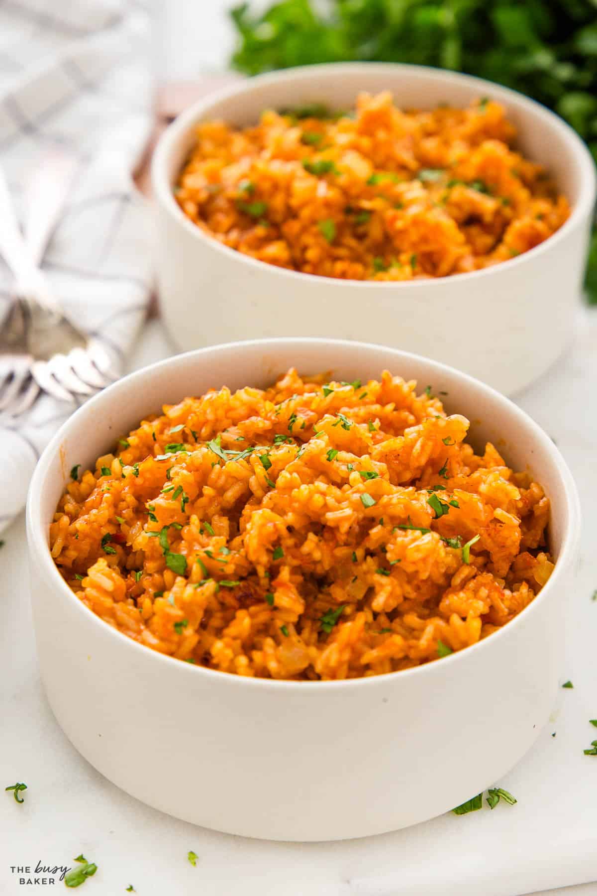 Mexican rice in a bowl