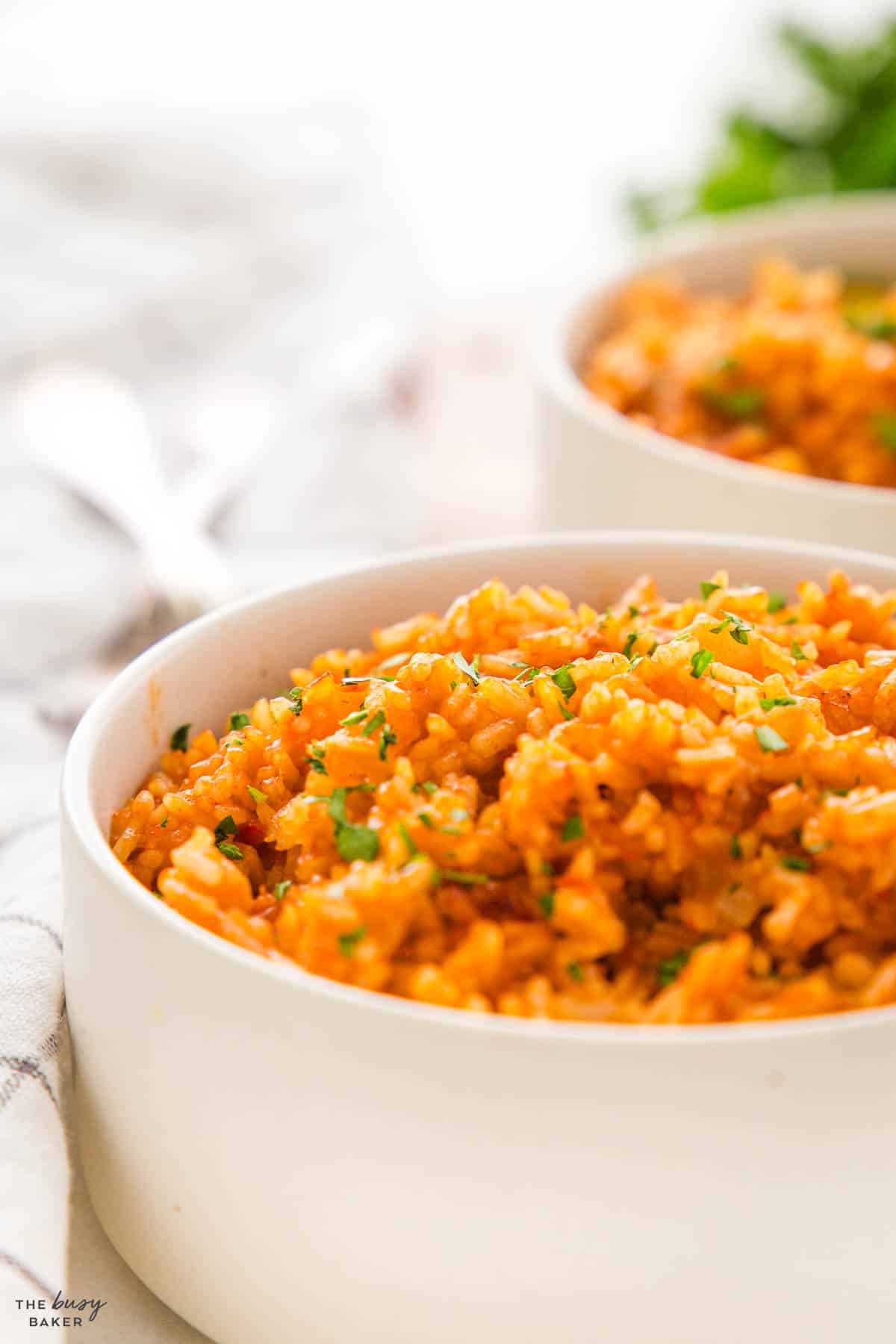 Mexican rice in a bowl