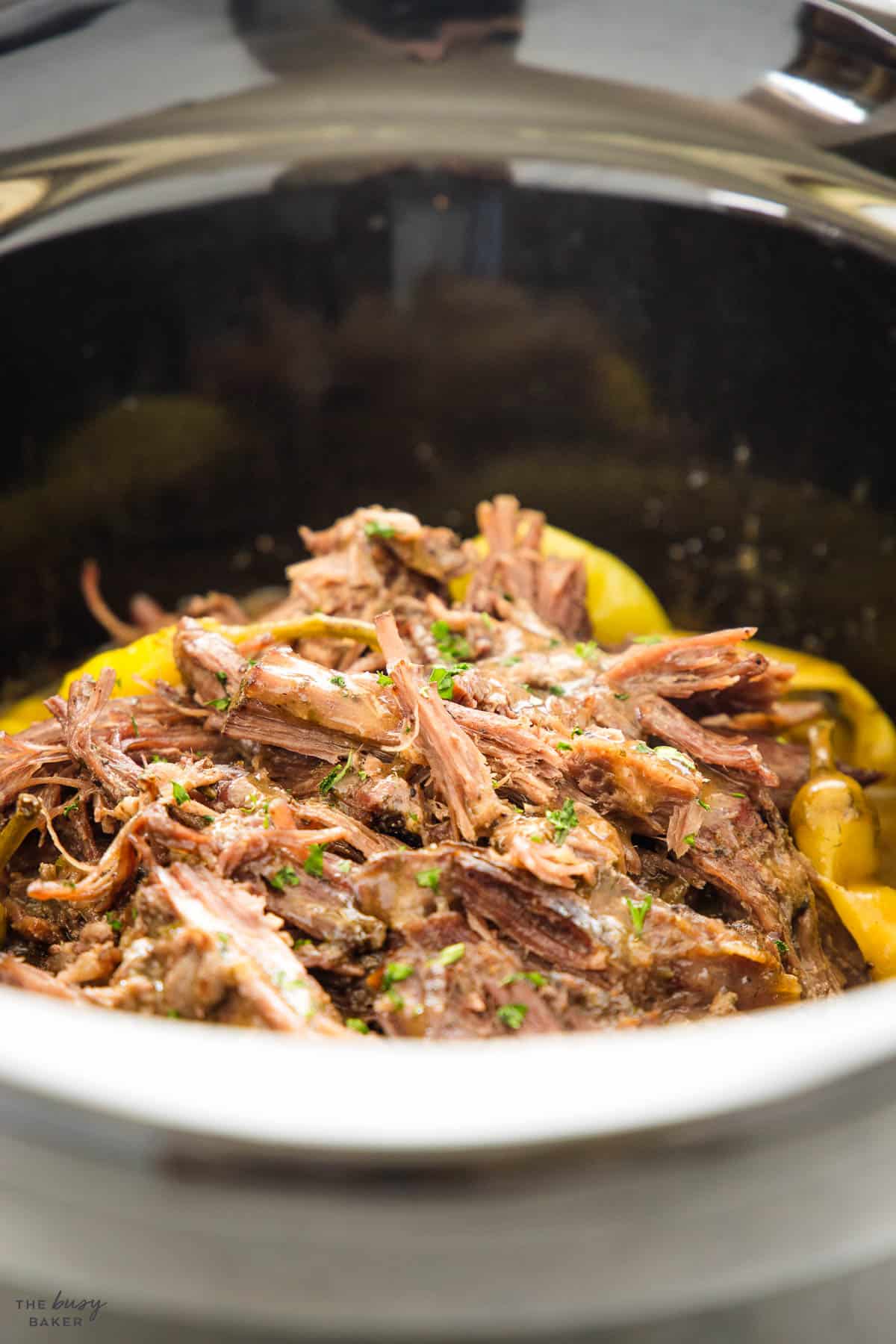 slow cooker shredded beef