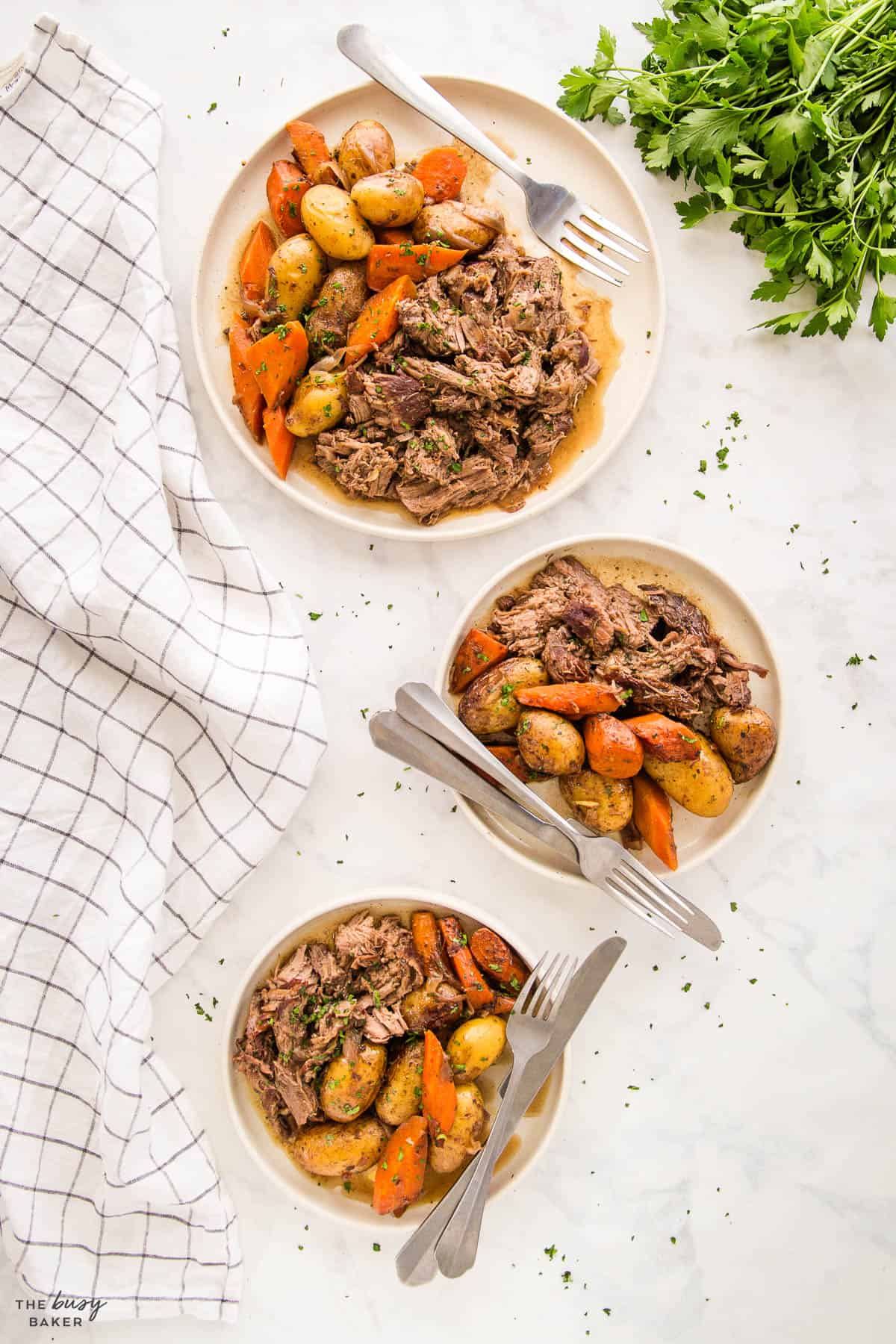 shredded beef with potatoes and carrots